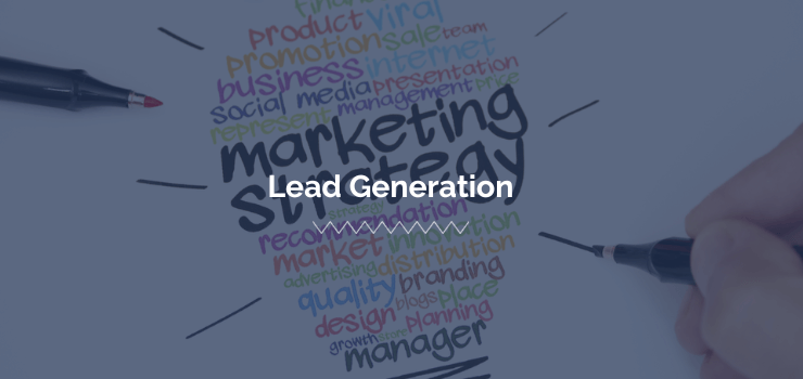 a marketing strategy word cloud about inbound vs. outbound marketing for lead generation
