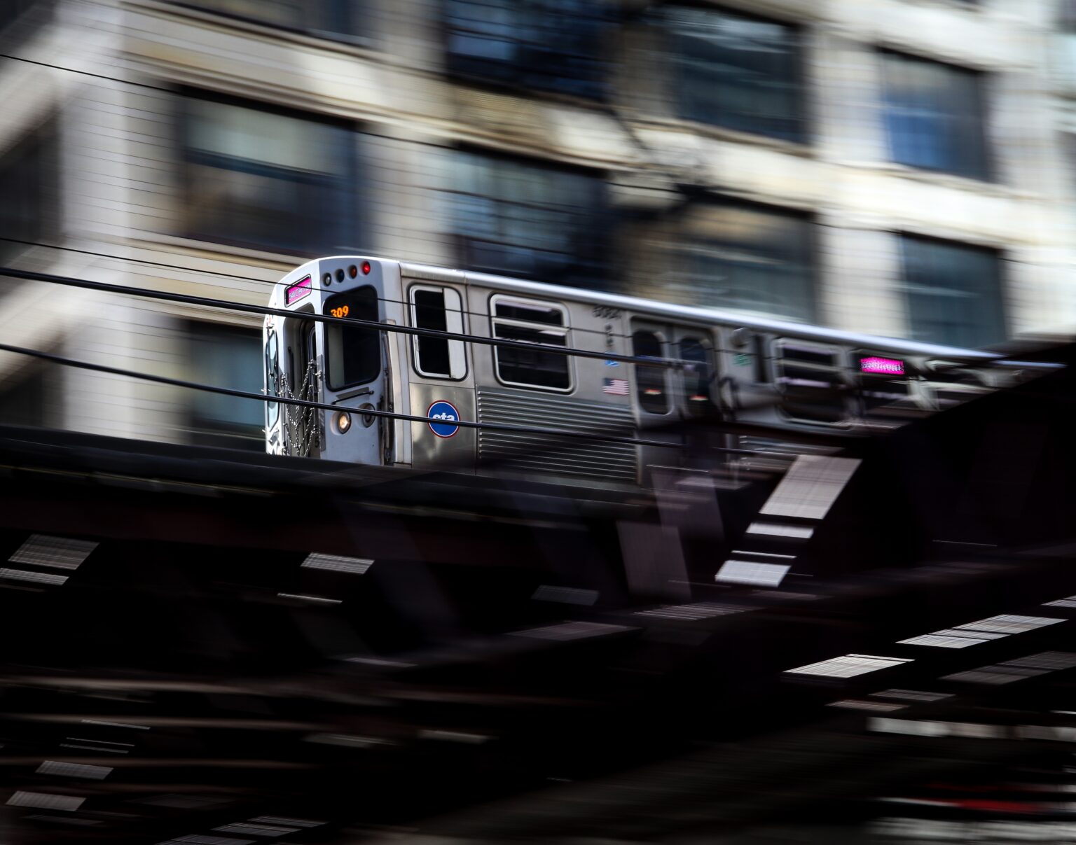 time lapse of train on the tracks