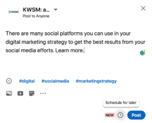 LinkedIn supports a digital marketing strategy