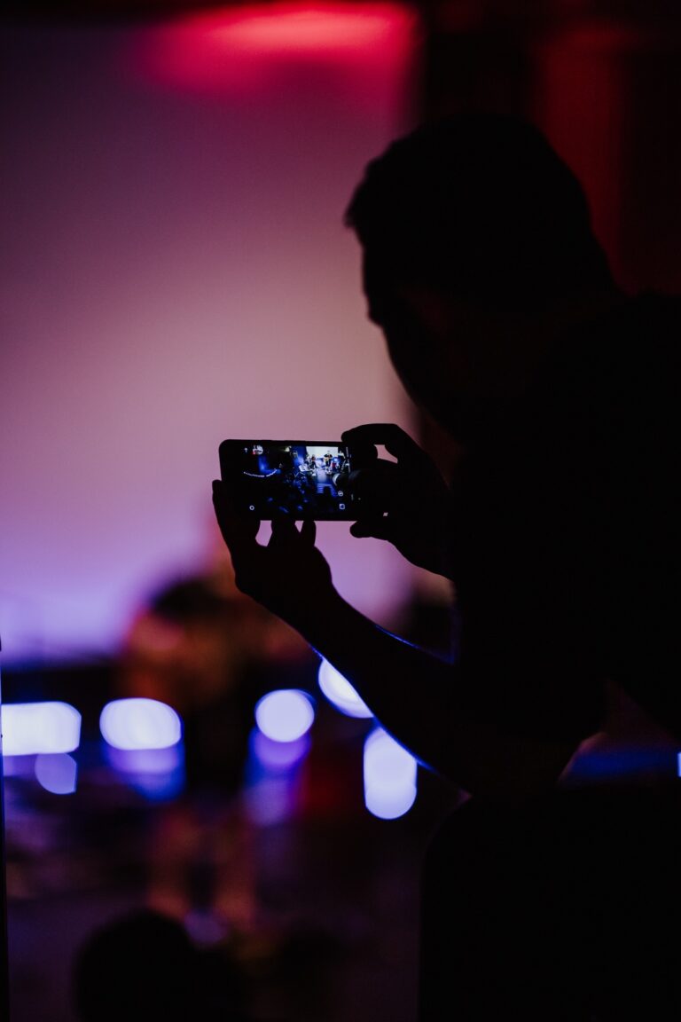 Filming a live video for Facebook and Instagram
