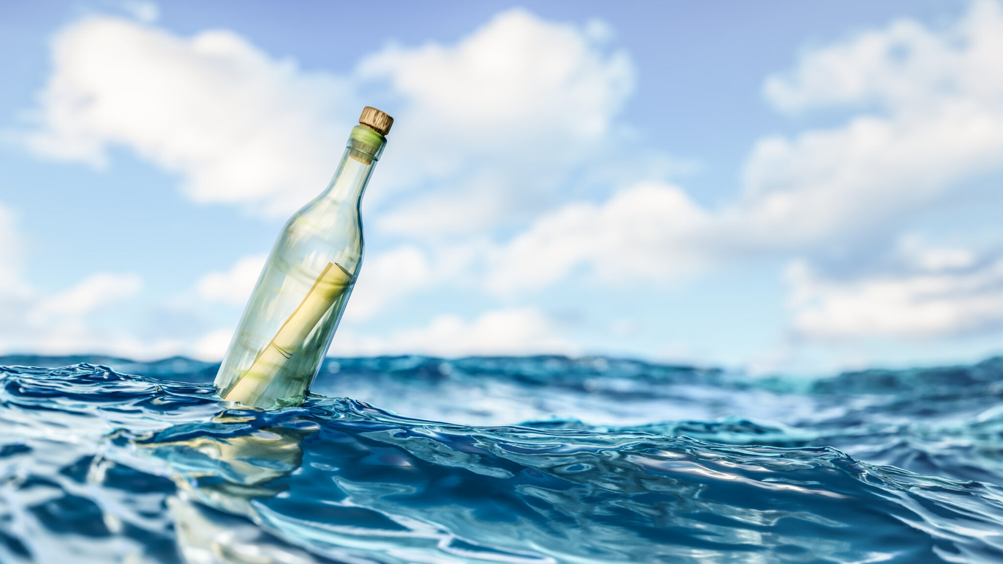 A message lost at sea, which is why hiring quality press release distribution services are important when answering the question, What does it cost to send a press release?