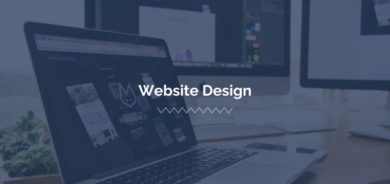 A computer screen with a website designed by a website design agency.