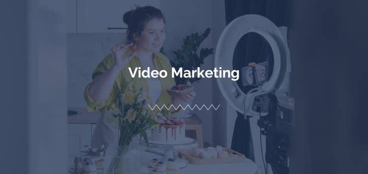 Content creator creating videos for social media marketing